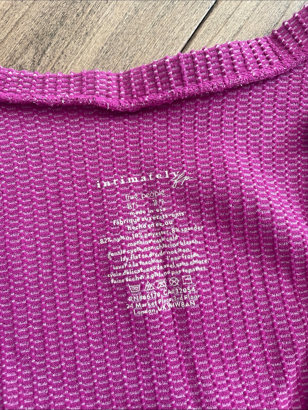 Free People Scoop Neck Long Sleeve Top - Fuchsia - Picture 2 of 2